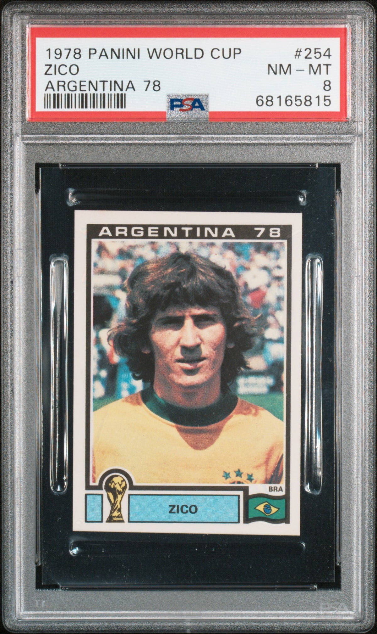 ZICO - 1978 Panini World Cup Argentina 78 #254 PSA 8 front