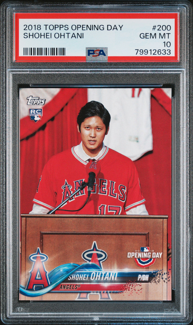 SHOHEI OHTANI - 2018 Topps Opening Day #200 RC PSA 10 - front - PSA certification 79912633