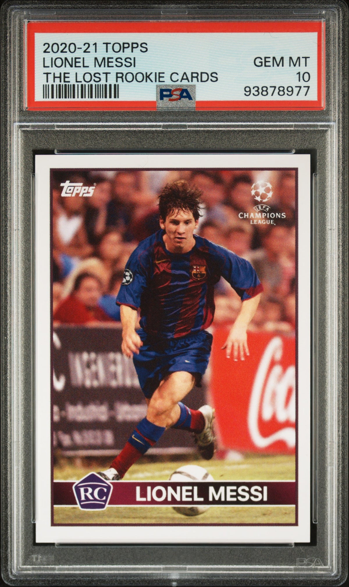 LIONEL MESSI - 2020/21 Topps The Lost Rookie Cards PSA 10 front