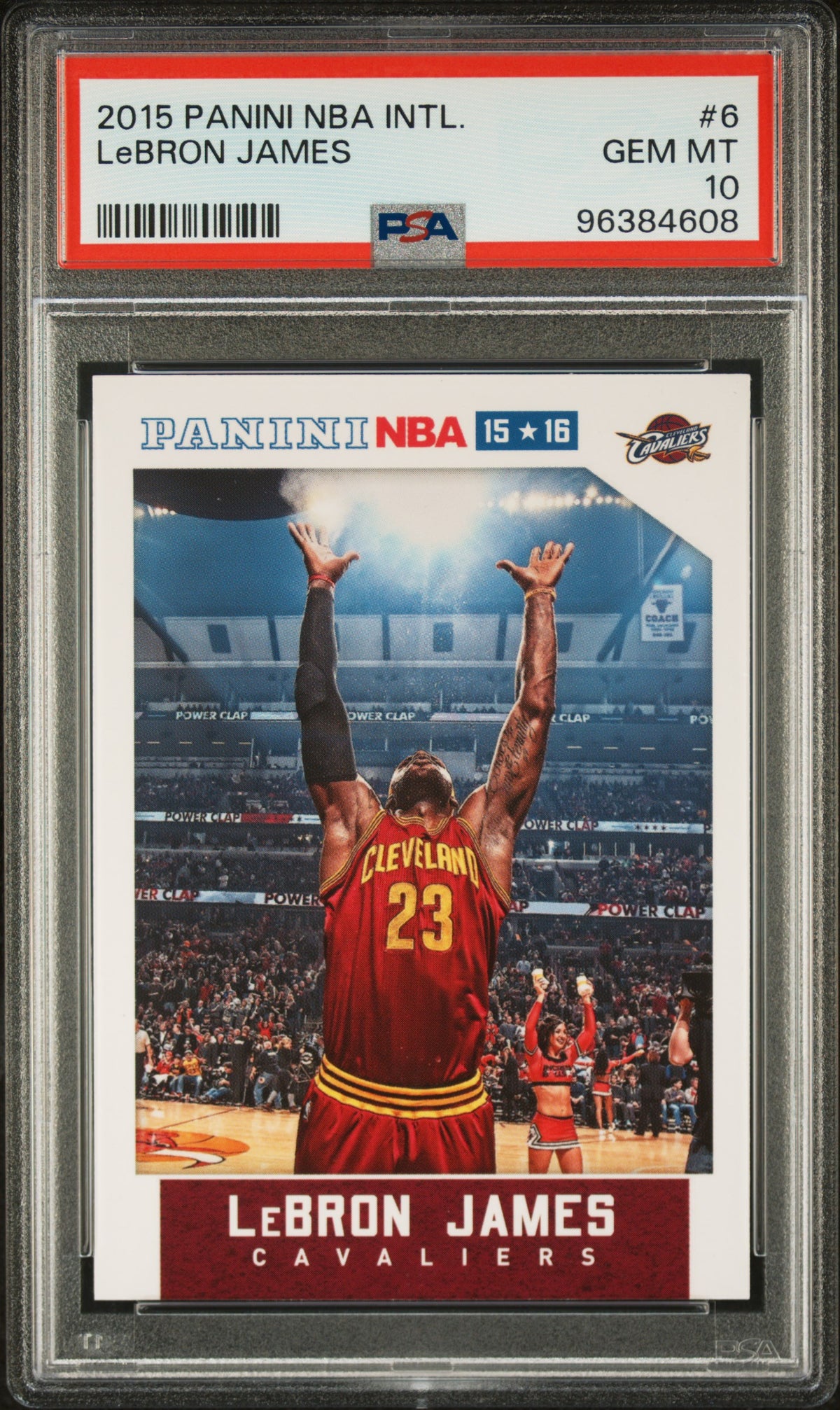 LEBRON JAMES - 2015/16 Panini NBA International #6 PSA 10 - Fronte - Cert. 96384608