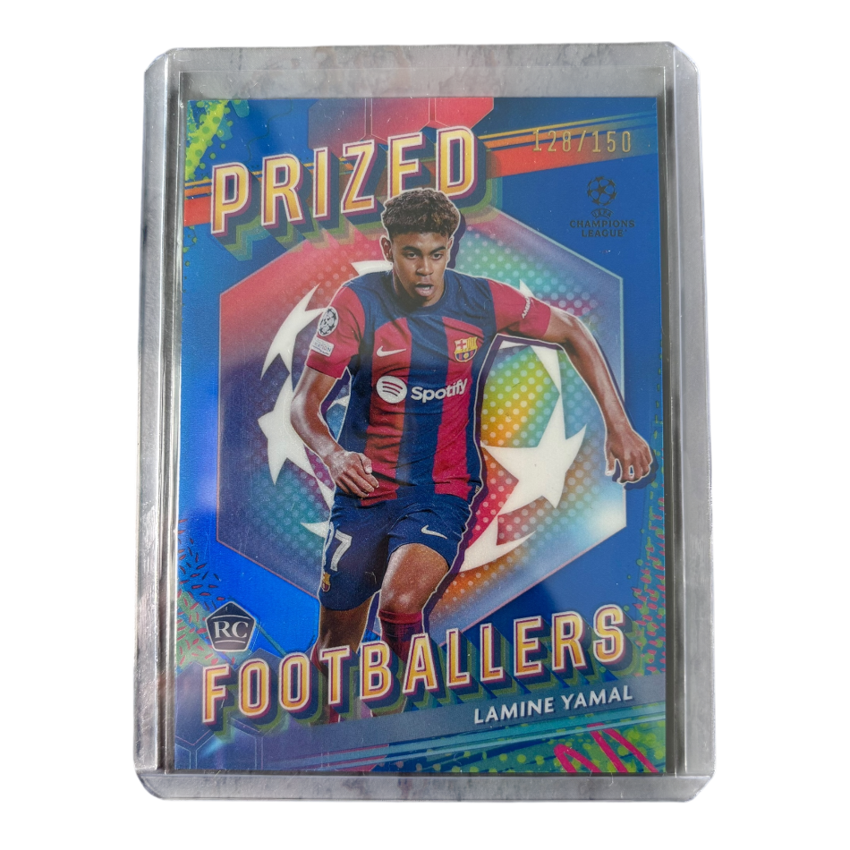 YAMAL - 2023/24 Topps Finest UCC Prized Footballers RC /150