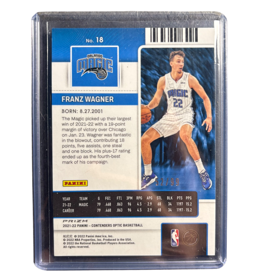 WAGNER - 2022 Panini Rookie Ticket RC /99