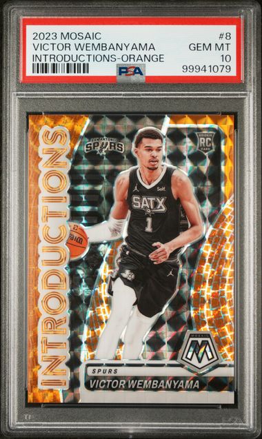 WEMBANYAMA - 2023/24 Mosaic Introductions-Orange RC /49 PSA 10