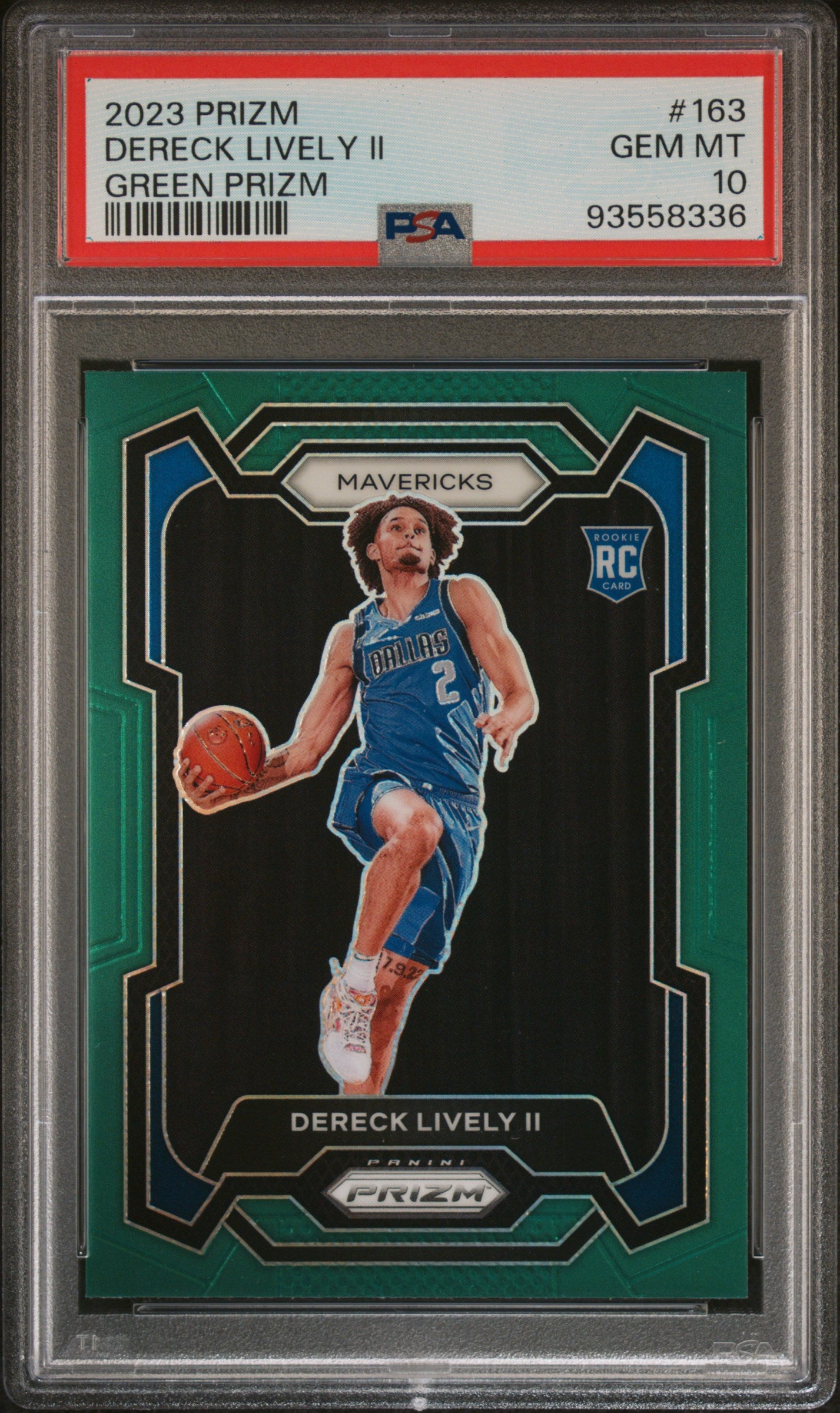DERECK LIVELY II - 2023 Prizm Green RC PSA 10