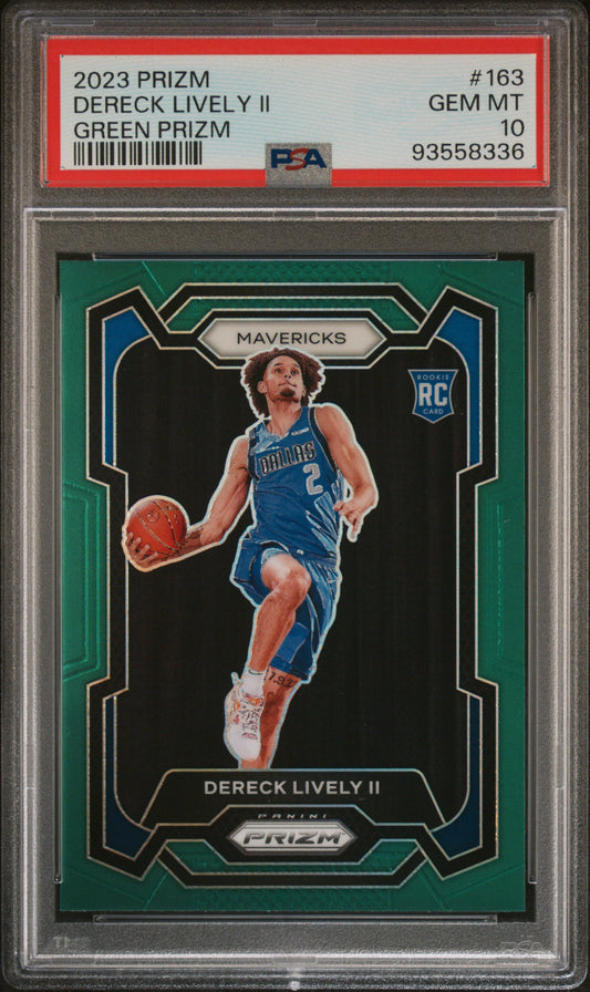 DERECK LIVELY II - 2023 Prizm Green RC PSA 10