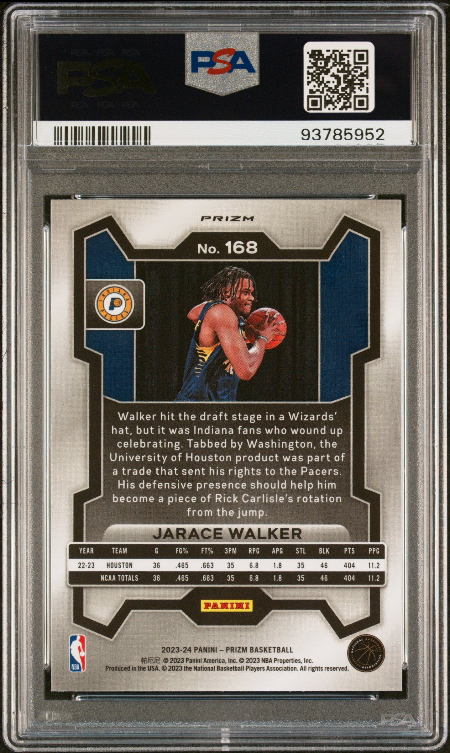 JARACE WALKER - 2023 Prizm Silver RC PSA 10