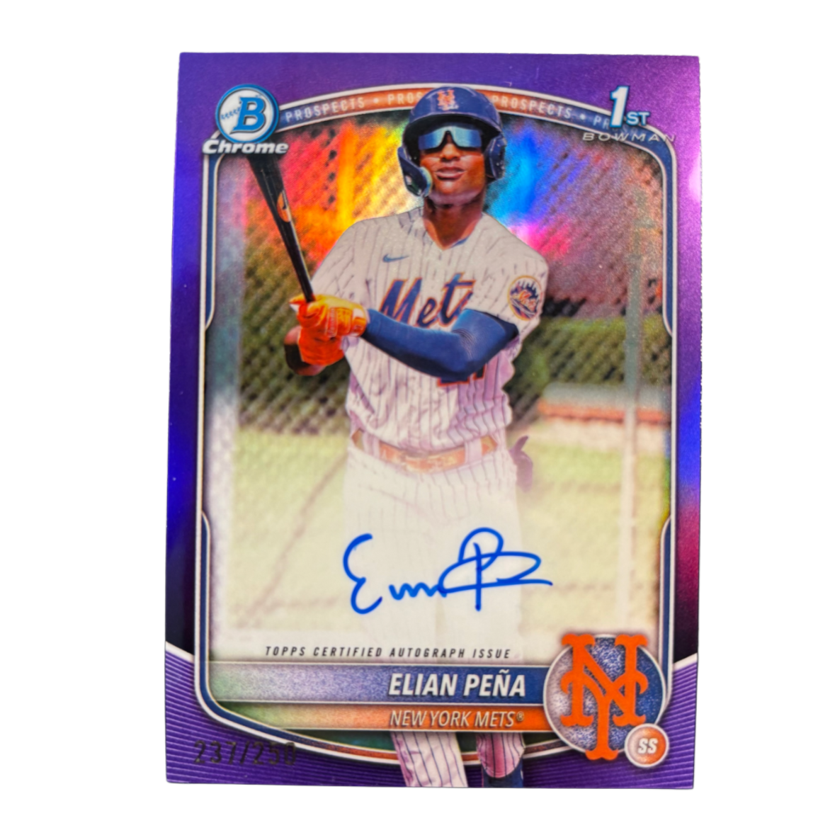 ELIAN PENA - 2025/26 1st Bowman Chrome Purple Refractor /250 Auto