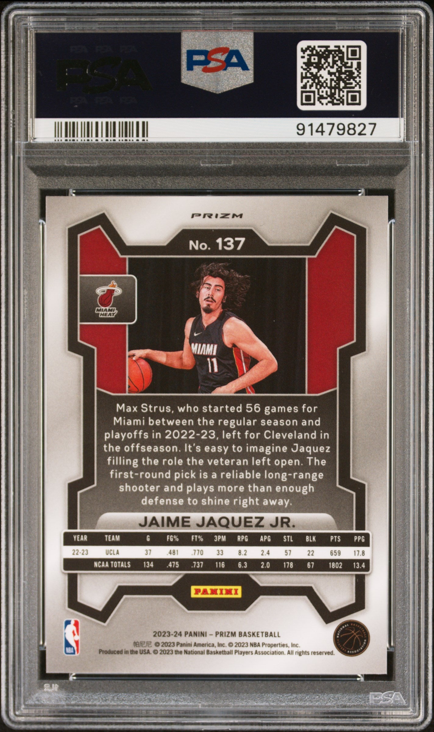 JAMIE JAQUEZ JR. - 2023 Prizm Ice RC PSA 10