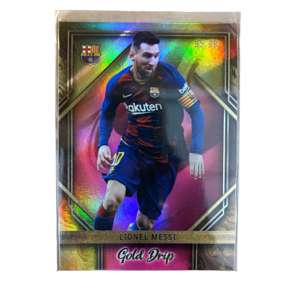MESSI - 2023/24 Topps Barcellona Team Set Gold Drip /99