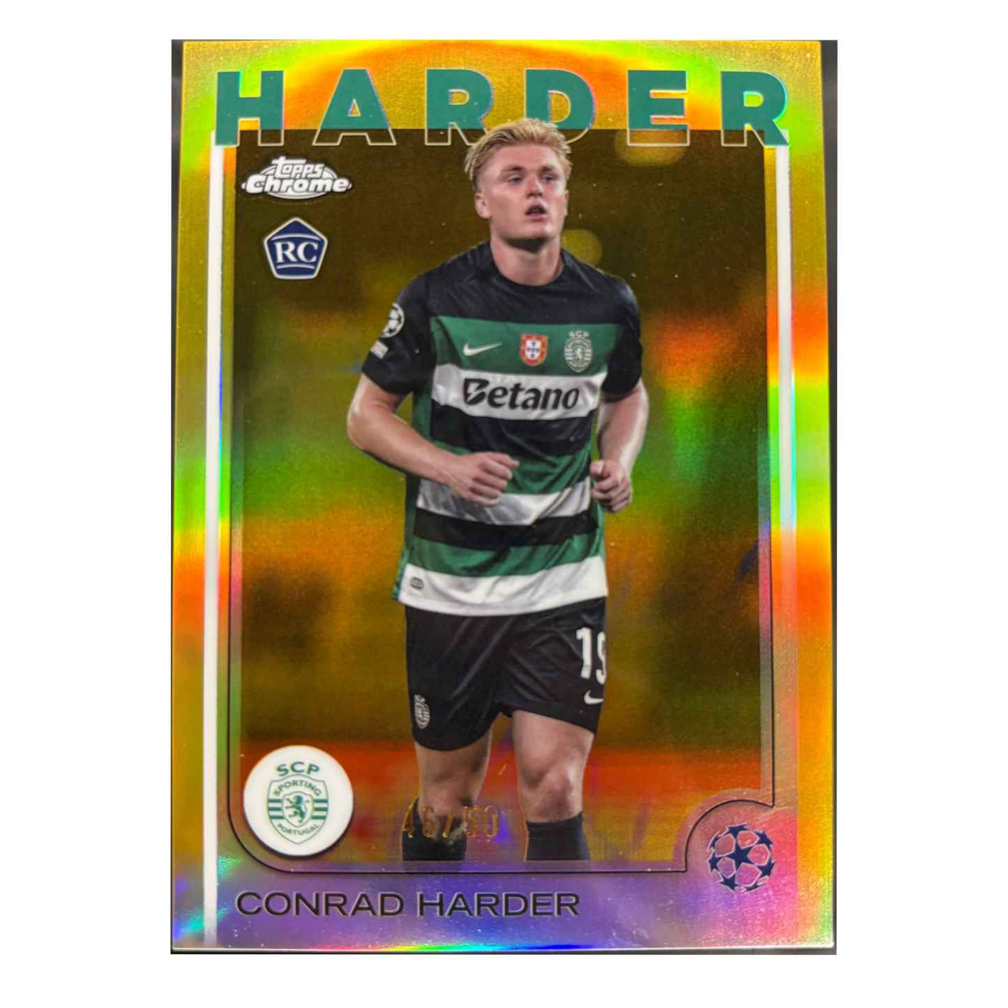 HARDER - 2024/25 Topps Chrome Sporting Lisbona RC /50