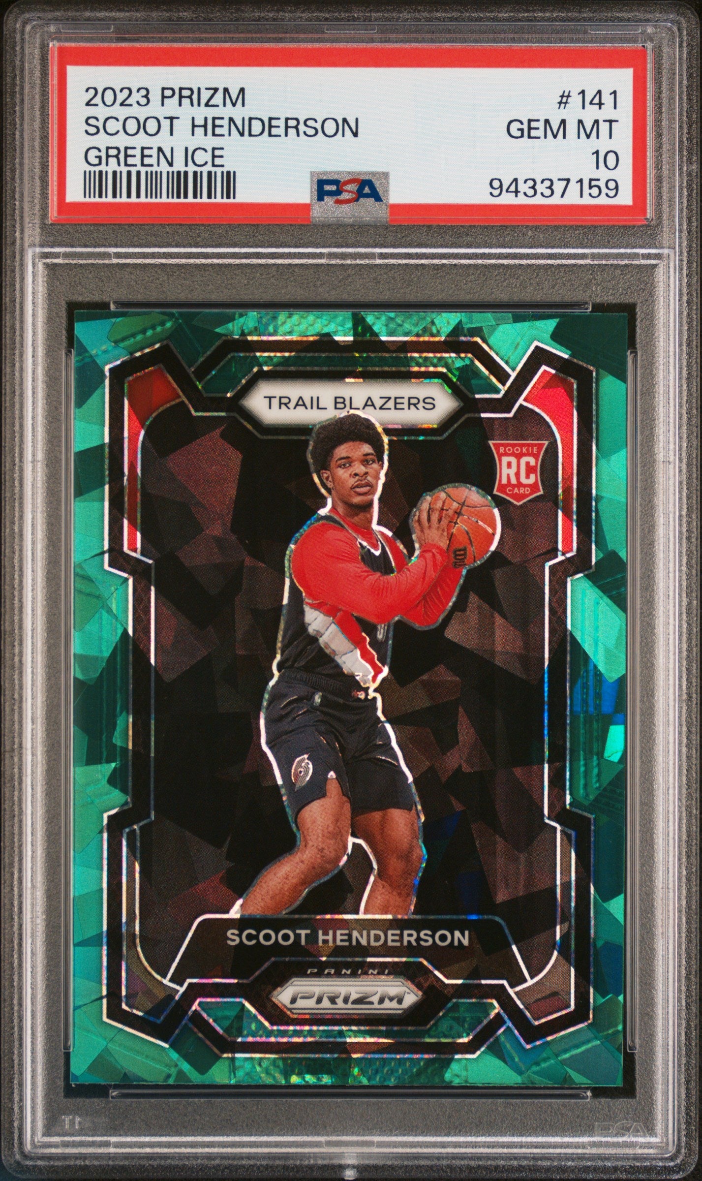 SCOOT HENDERSON - 2023 Prizm Green Ice RC PSA 10