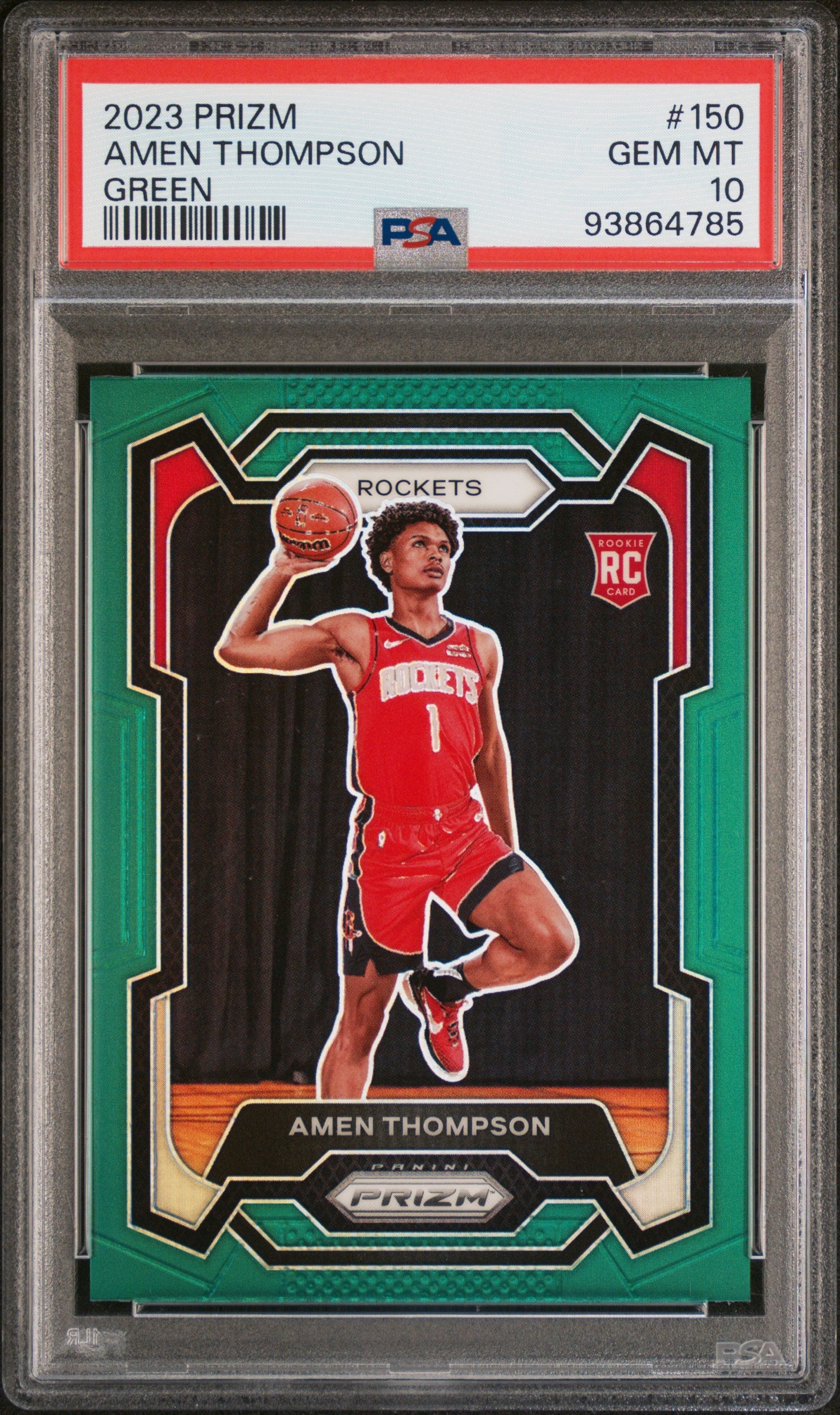 AMEN THOMPSON - 2023 Prizm Green RC PSA 10