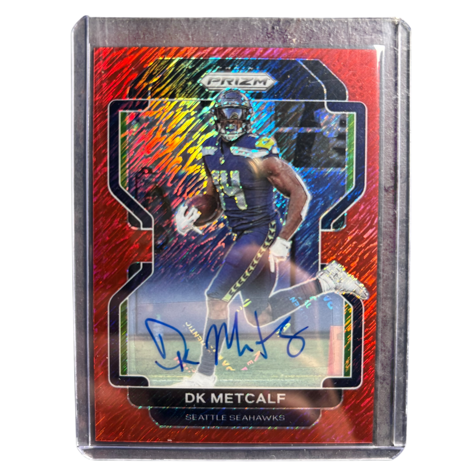 DK METCALF - 2021 Panini Prizm Red Shimmer Auto /10