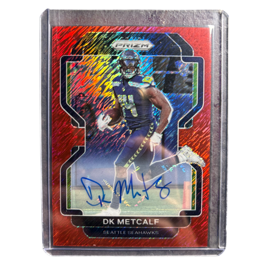 DK METCALF - 2021 Panini Prizm Red Shimmer Auto /10