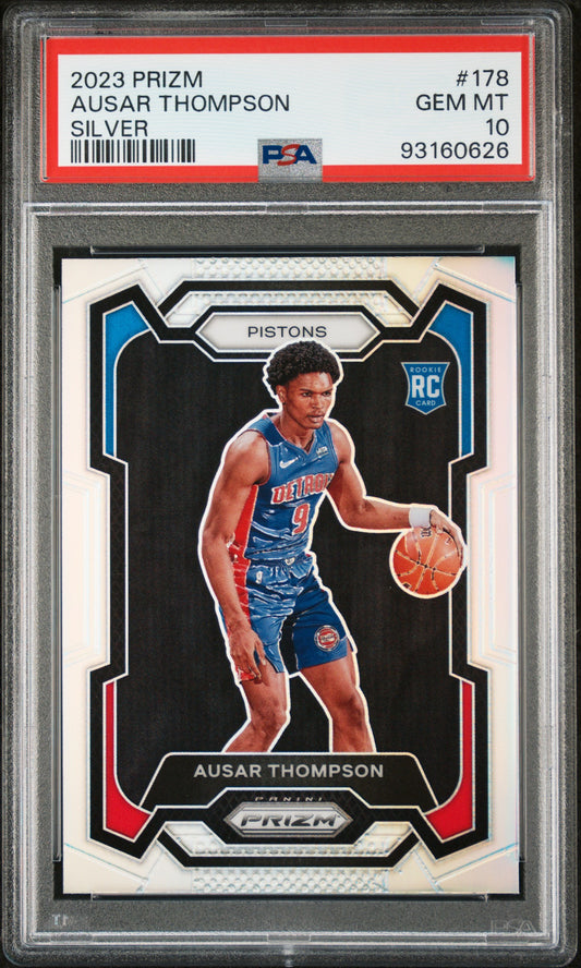 AUSAR THOMPSON - 2023 Prizm Silver RC PSA 10