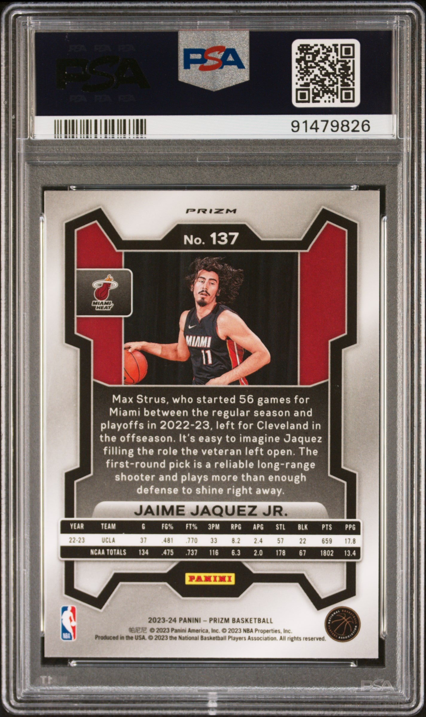 JAMIE JAQUEZ JR. - 2023 Prizm Green RC PSA 10