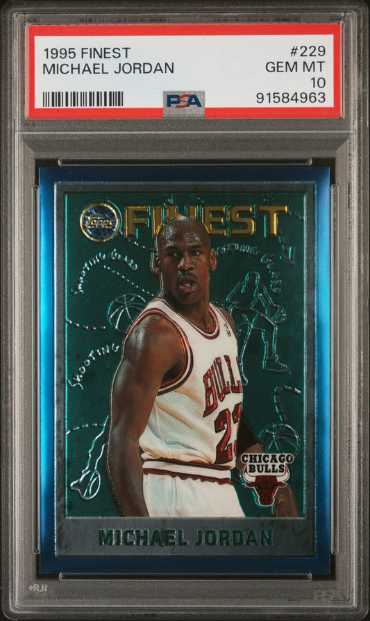 MICHAEL JORDAN - Topps Finest 1995 PSA 10