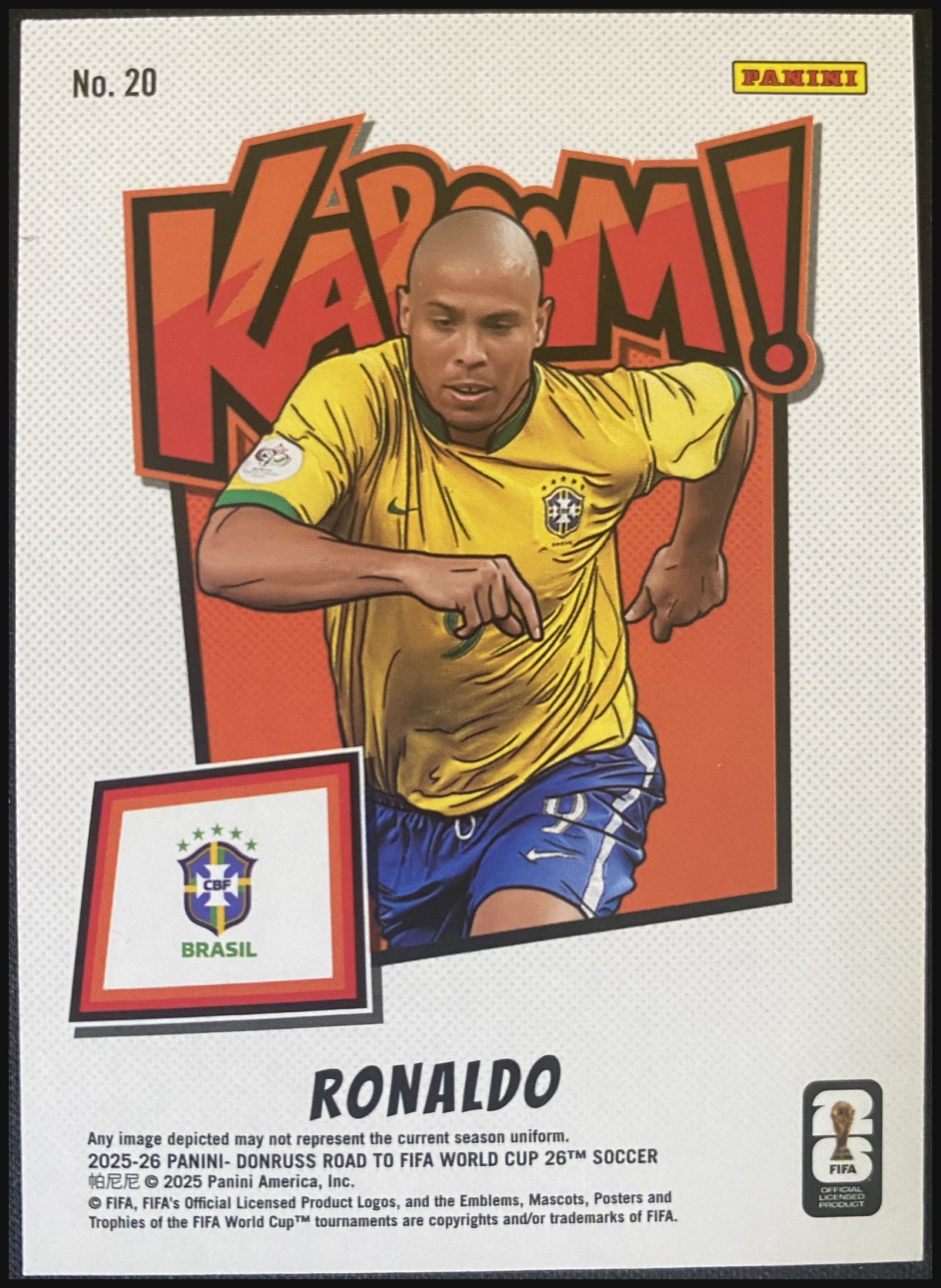 RONALDO 2025/26 Panini Donruss Road to FIFA World Cup 26 Kaboom! #20 - back