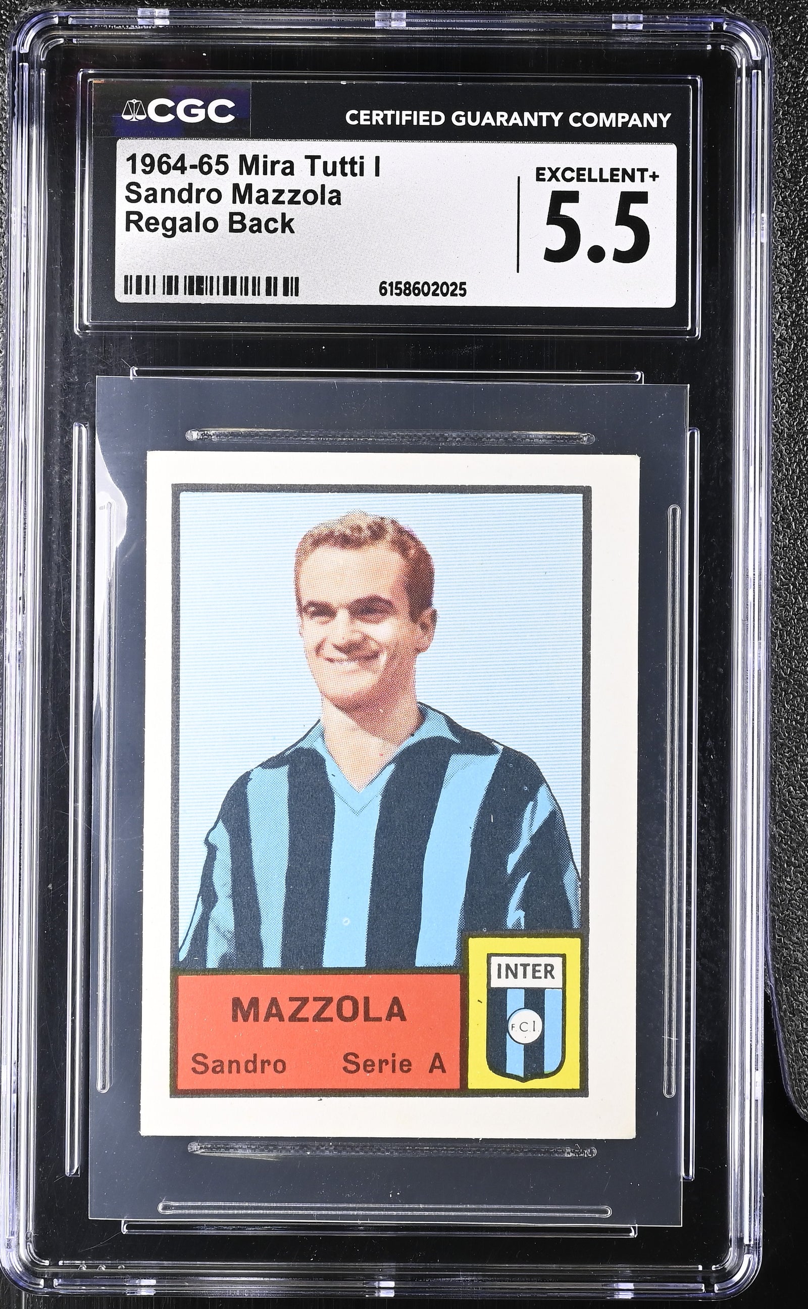 Sandro Mazzola 1964/65 Edizioni Mira figurina regalo CGC 5.5 - fronte