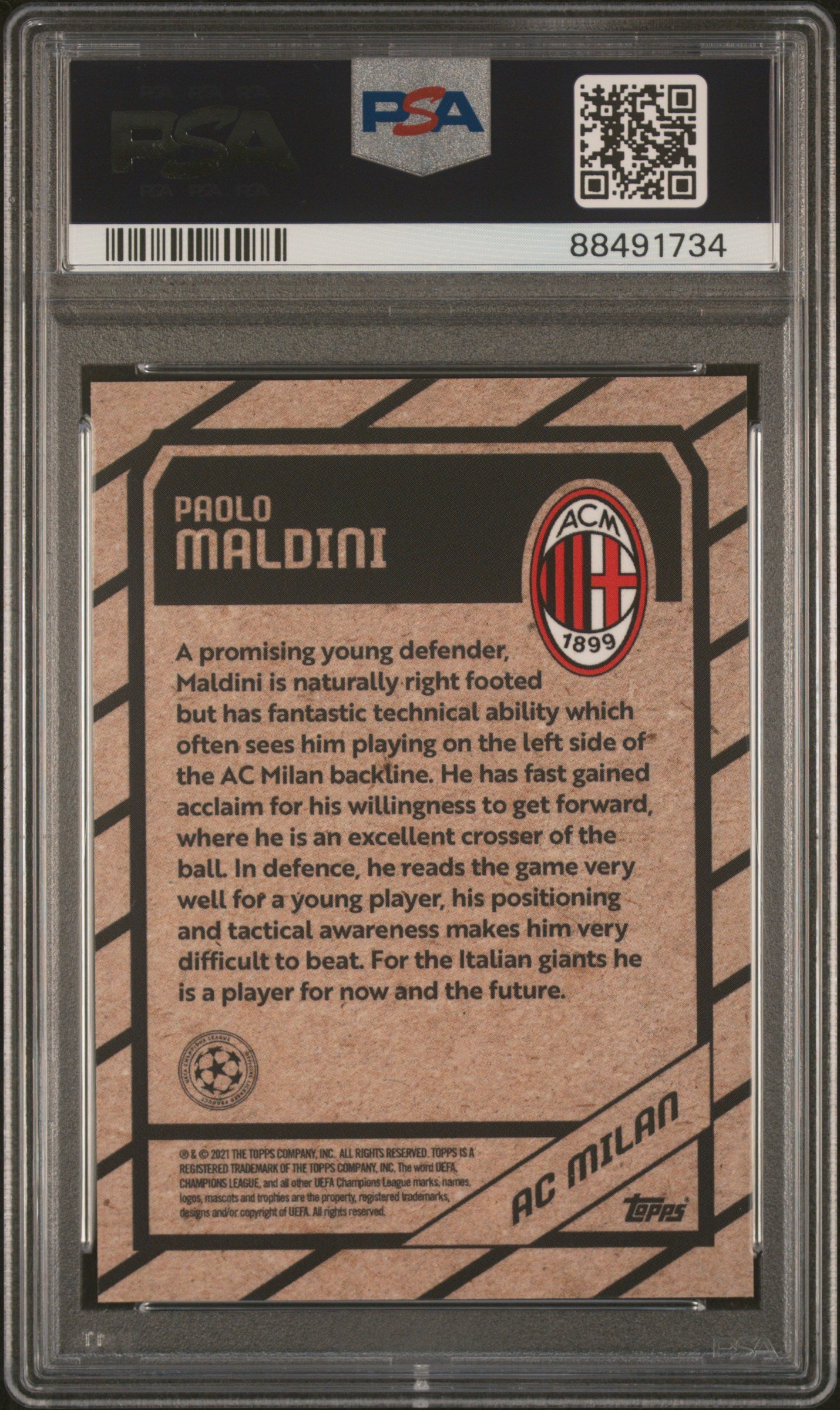 MALDINI - 2020 Topps Lost Rookie /49 Auto PSA 10