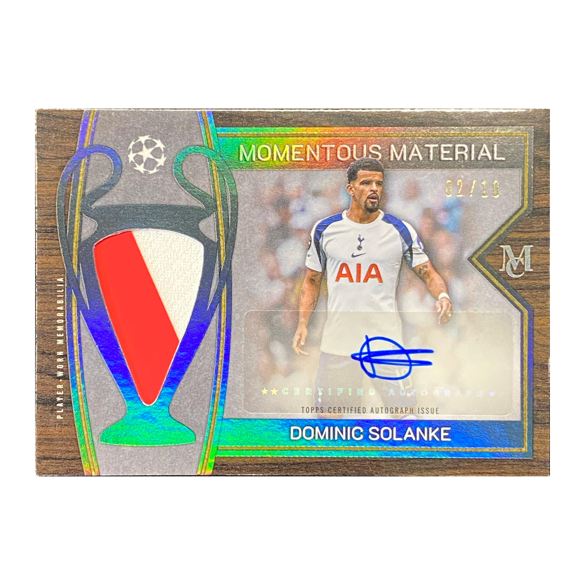 DOMINIC SOLANKE - 2025/26 Topps Museum Collection Momentous Material Jumbo Relic Auto #MMJA-DS /10 — front