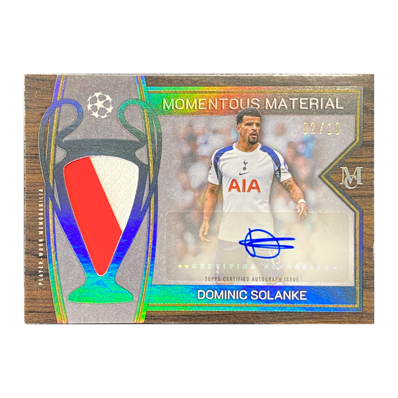 DOMINIC SOLANKE - 2025/26 Topps Museum Collection Momentous Material Jumbo Relic Auto #MMJA-DS /10 — front