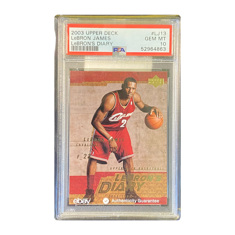 LEBRON JAMES - 2003/04 Upper Deck LeBron's Diary RC #LJ13 - PSA 10 — front