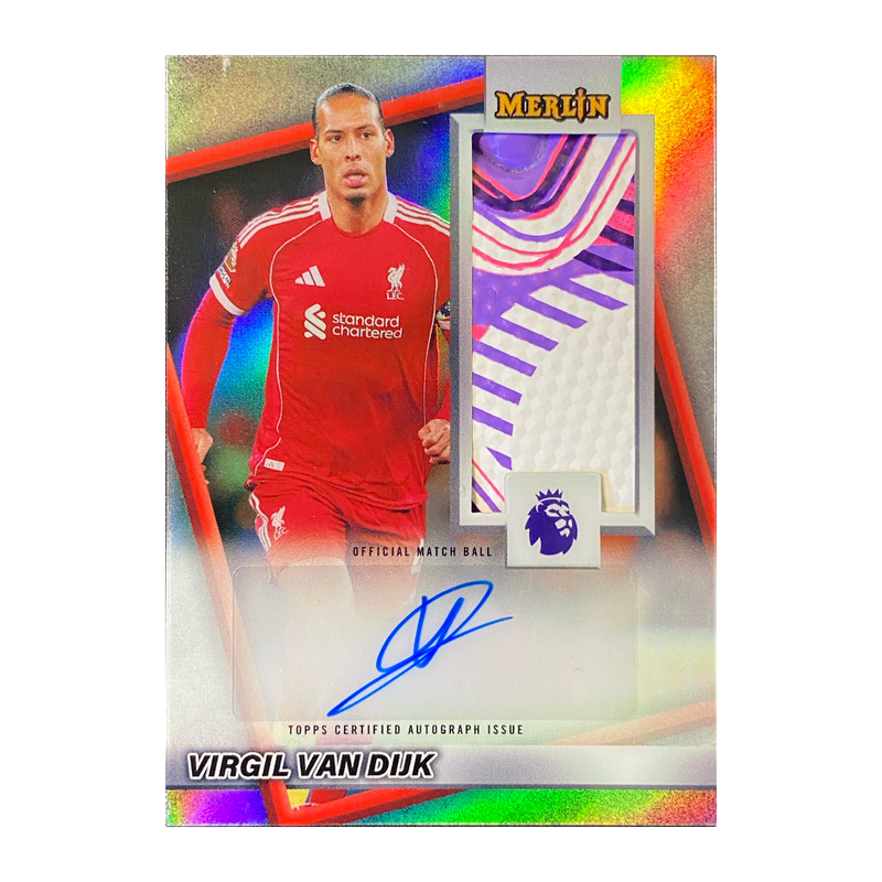 VIRGIL VAN DIJK - 2026 Topps Merlin Premier League Match Ball Signatures Auto Relic #MB-VVD — front