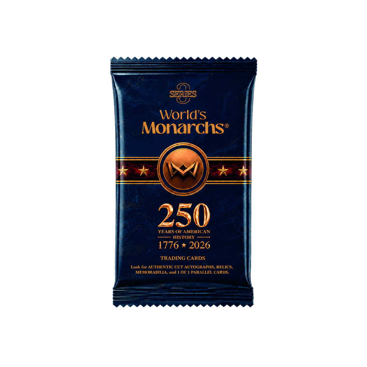 2026 World’s Monarchs Series 3 — sealed pack on transparent background